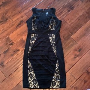 JAX Black, Sleeveless dress with Lace